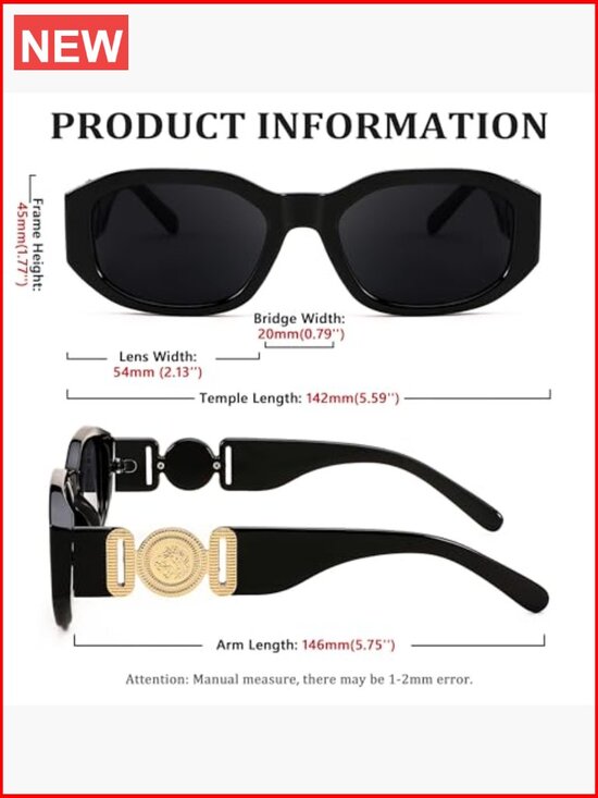 Retro Trendy Rectangle Sunglasses Small Narrow Square UV400